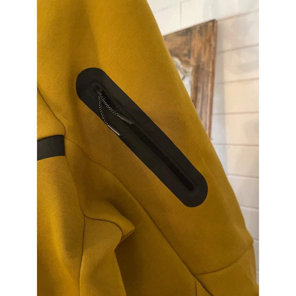 Nike Mens Tech Fleece Full Zip Hoodie Mustard Yellow HV0949-352 XXL NWT